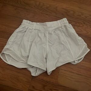 White Lululemon Hotty Hot Shorts